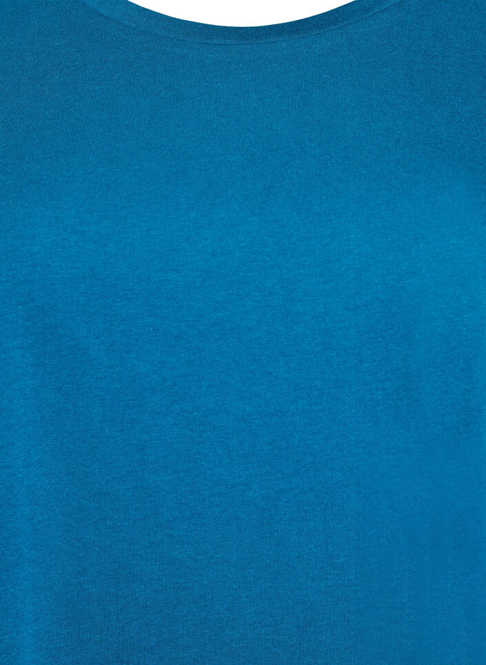 Kortærmet t-shirt i bomuldsblanding, Blå, Packshot image number 2
