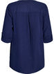 Tunika i bomuldsmusselin med broderi anglaise, Bl&aring;, Packshot image number 1