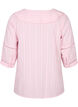 Bluse i bomulds-viskose mix med 3/4 ærmer, Almond Blossom, Packshot image number 1