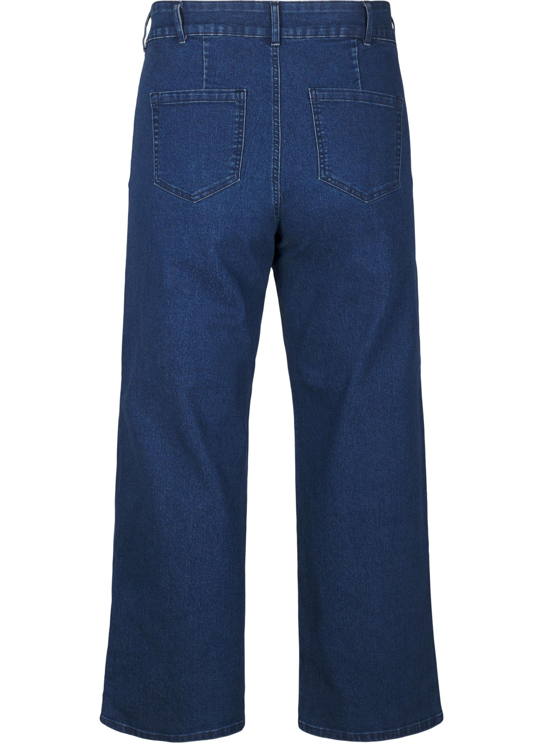 ZizziJeans med vide ben, Bl&aring;, Packshot image number 1