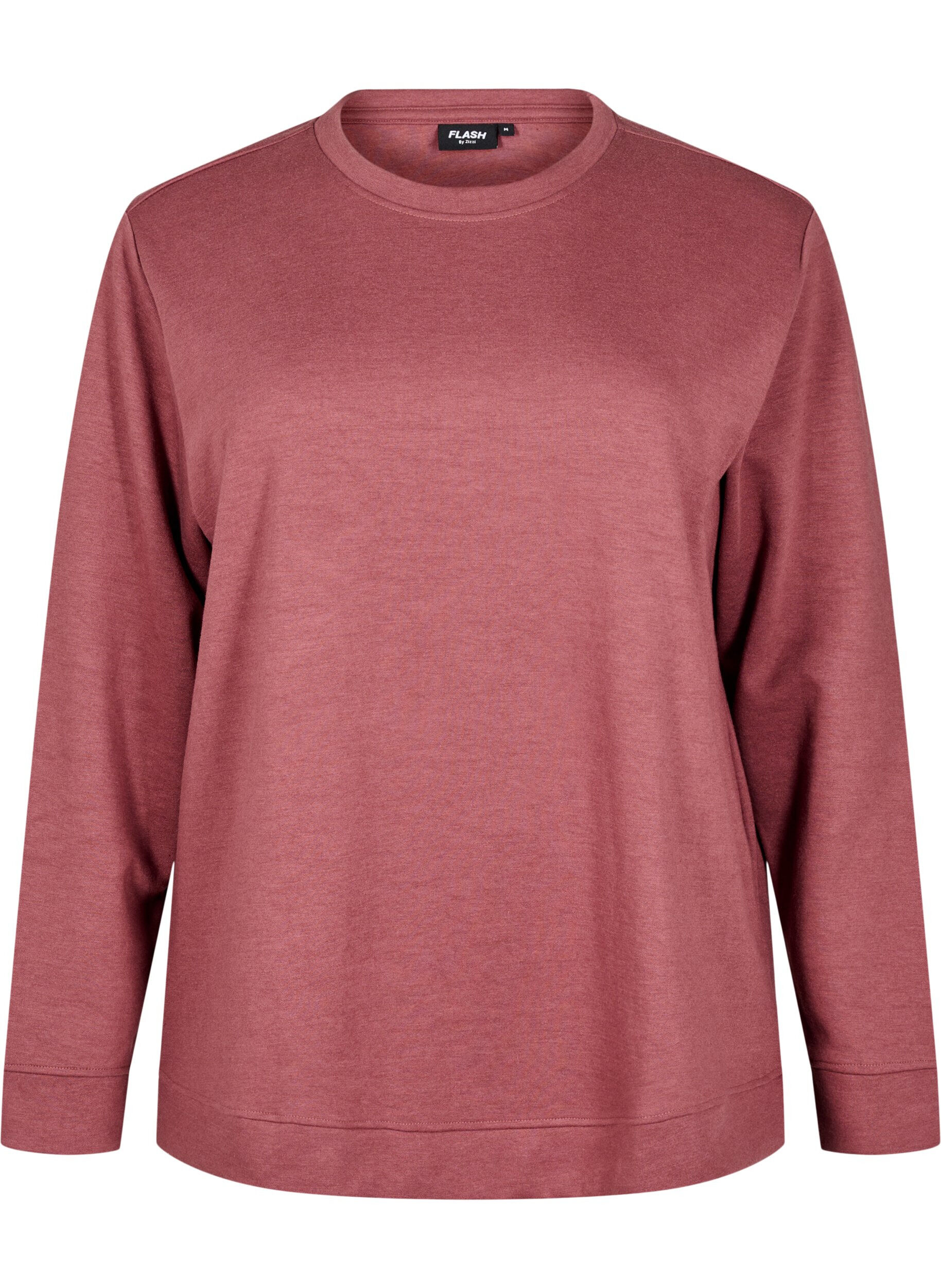 Zizzi Sweatshirt med rund hals, Brun, Packshot image number 0