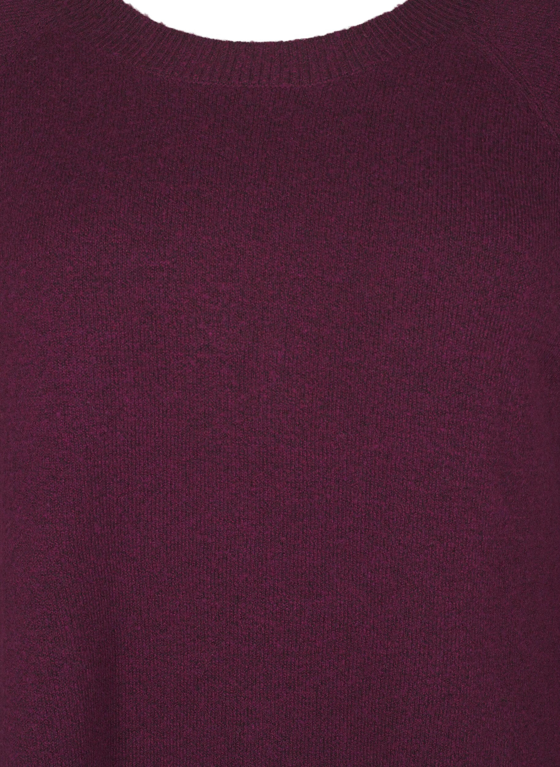 Zizzi Strikbluse med perledetaljer, Potent P. Black Mel., Packshot image number 2