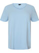 Ensfarvet basis t-shirt i bomuld, Bl&aring;, Packshot image number 0