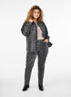 Denimskjorte i leopardprint med knapper, Grå, Model image number 1
