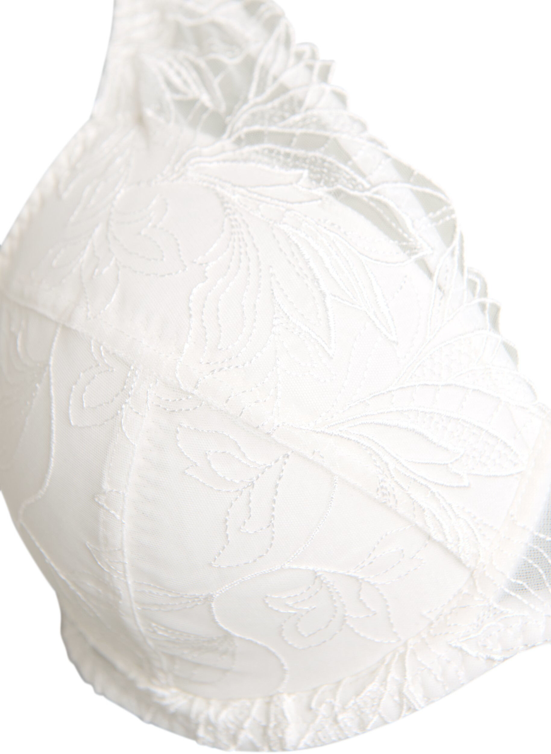 ZizziVatteret blonde bh med b&oslash;jle, Hvid, Packshot image number 2