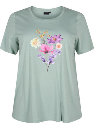 T-shirts med blomster motiv, Chinois G. w. Flower, Packshot image number 0
