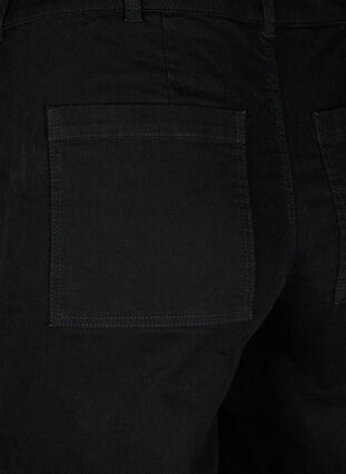 Højtaljede jeans med vide ben, Black, Packshot image number 3