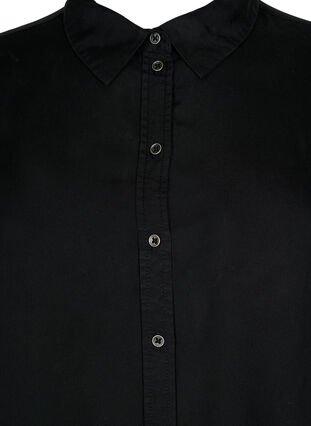 Lang skjorte med 3/4 ærmer i lyocell (TENCEL™), Black, Packshot image number 2