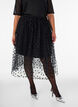 Midinederdel i tyl med hjerter, Sort, Model image number 0