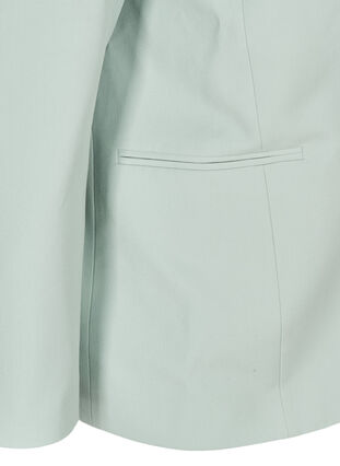 Klassisk blazer med skulderpuder, Slate Gray, Packshot image number 2