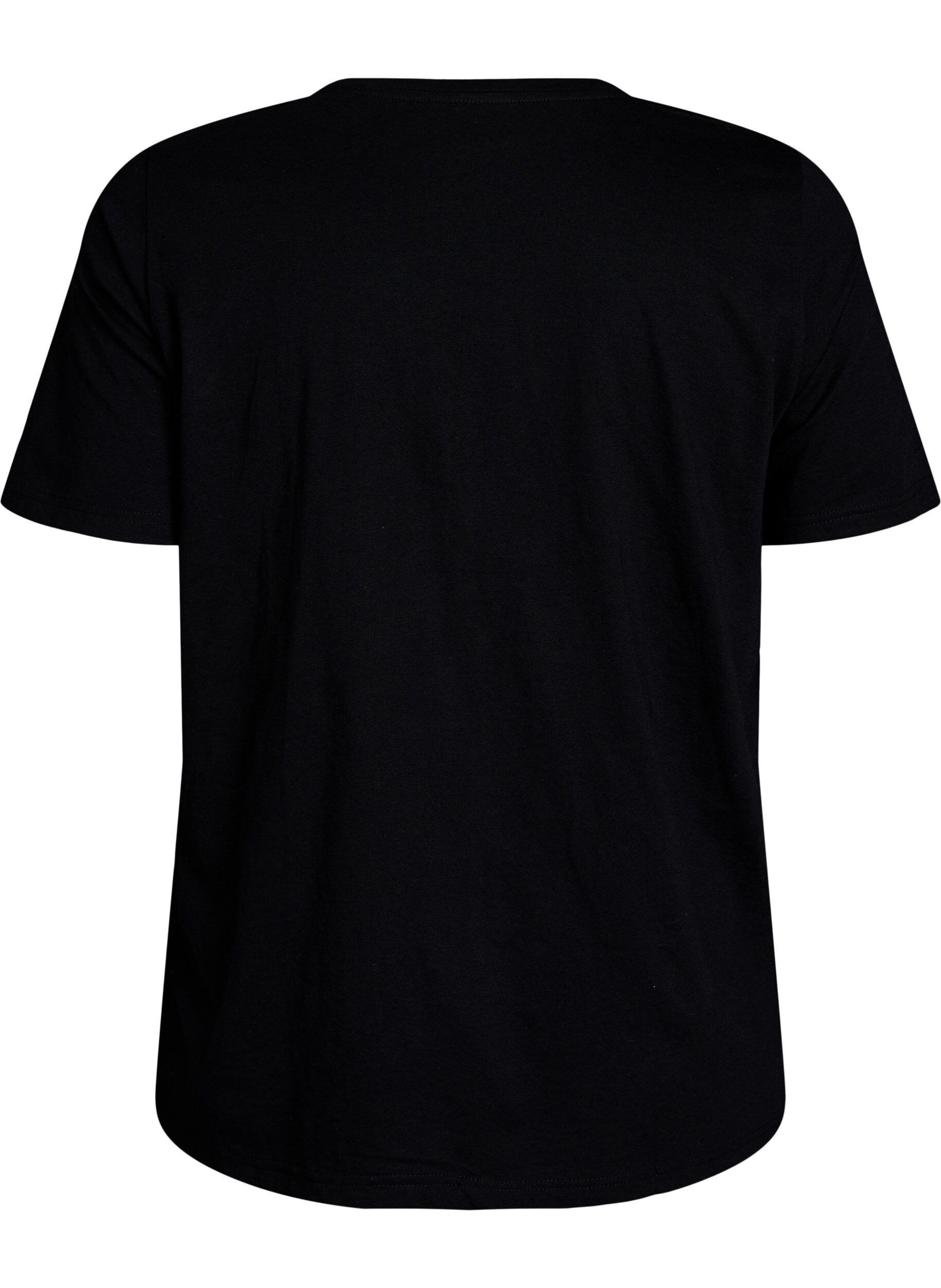 ZizziT-shirt med motiv, Sort, Packshot image number 1