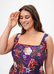 Badedragt med blomsterprint, Purple Flower, Model image number 2