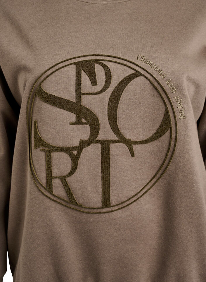 Sweatshirt med motiv, Walnut, Packshot image number 3