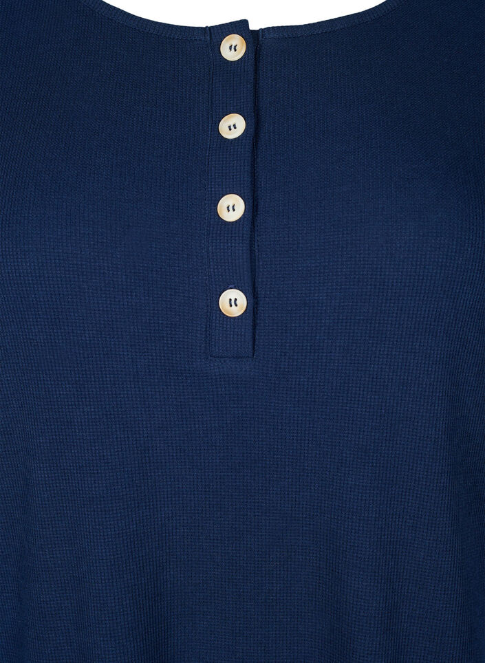 Natbluse med lange ærmer, Navy Blazer, Packshot image number 2