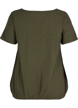 Bluse med korte ærmer, Ivy green, Packshot image number 1