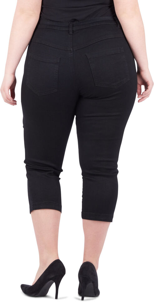 Slim fit Emily capri jeans, Sort, Packshot image number 4