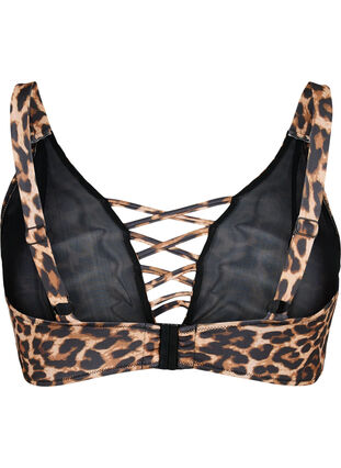 Leoprintet bikini bh med stringdetalje, Autentic Leopard, Packshot image number 1