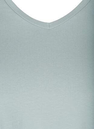 Basis t-shirt med v-hals, Gray mist, Packshot image number 2