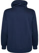 Sweatshirt med h&oslash;j krave og lommer, Bl&aring;, Packshot image number 1