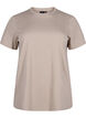 Basis t-shirt i bomuld med rund hals , Beige, Packshot image number 0