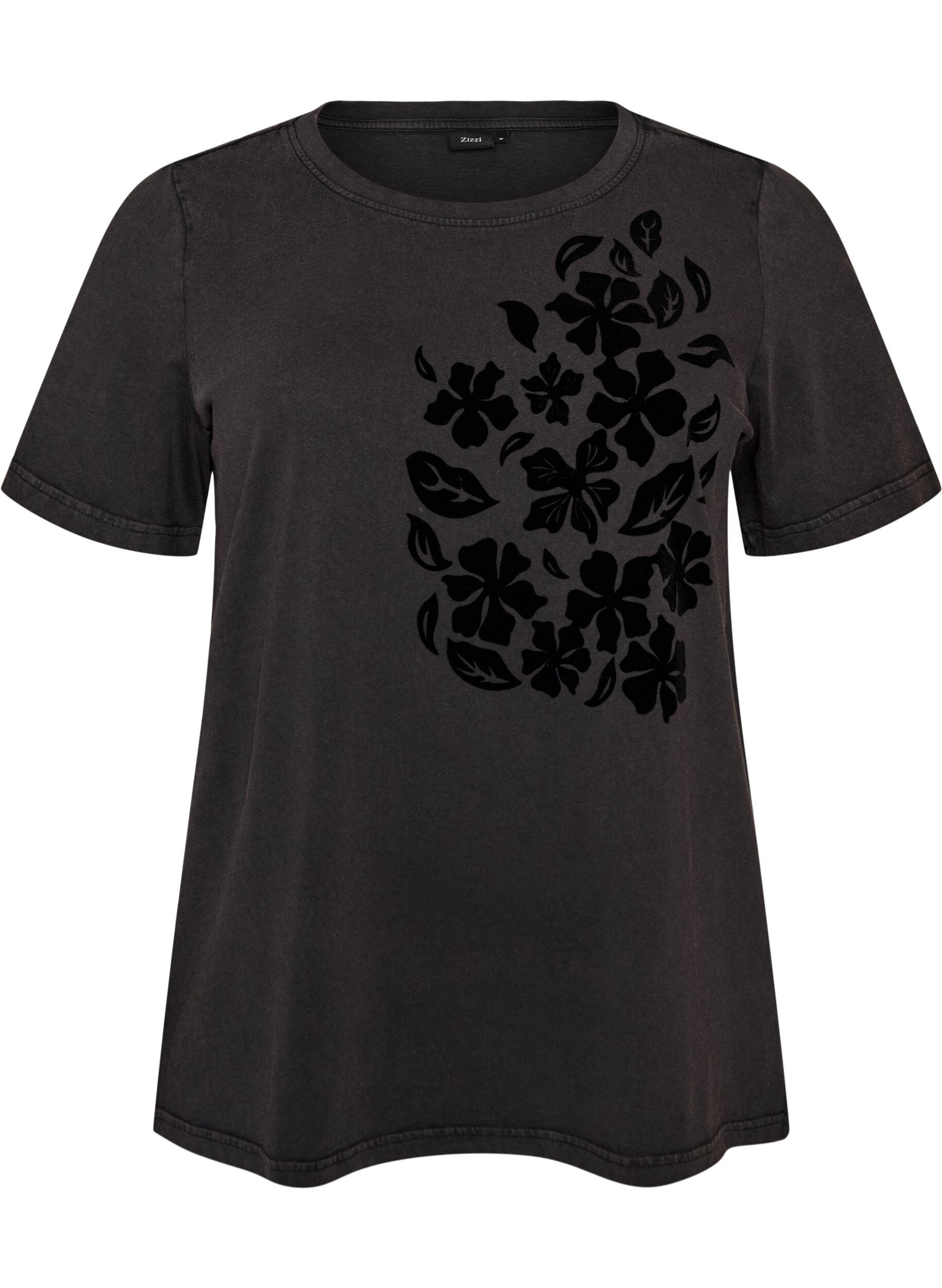 T-shirt i &oslash;kologisk bomuld med motiv