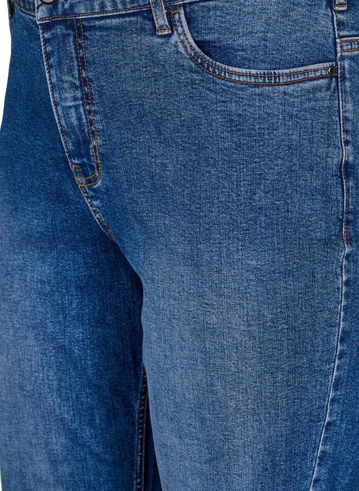 Højtaljede Gemma jeans med regular fit, Blå, Packshot image number 2