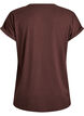 Kort&aelig;rmet t-shirt i bomuldsblanding, Brun, Packshot image number 1