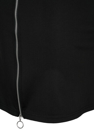 Tætsiddende nederdel med lynlås i siden, Black, Packshot image number 3