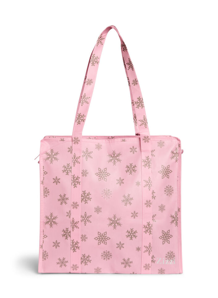 Shoppingbag med lynl&aring;s, Lyser&oslash;d, Packshot image number 0