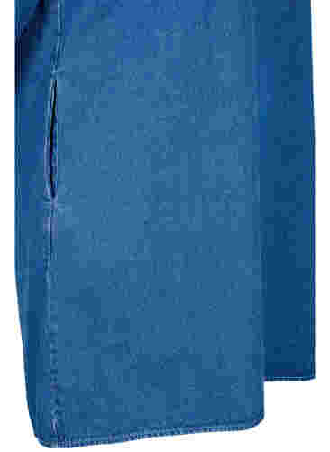 Tunika i denim med v-hals, Medium Blue Denim, Packshot image number 3