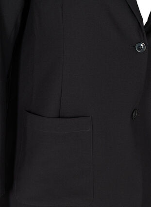 Blazer med lommer og knapper, Black, Packshot image number 3