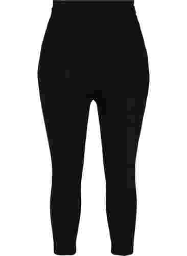Graviditets leggings med 3/4 længde, Black, Packshot image number 1