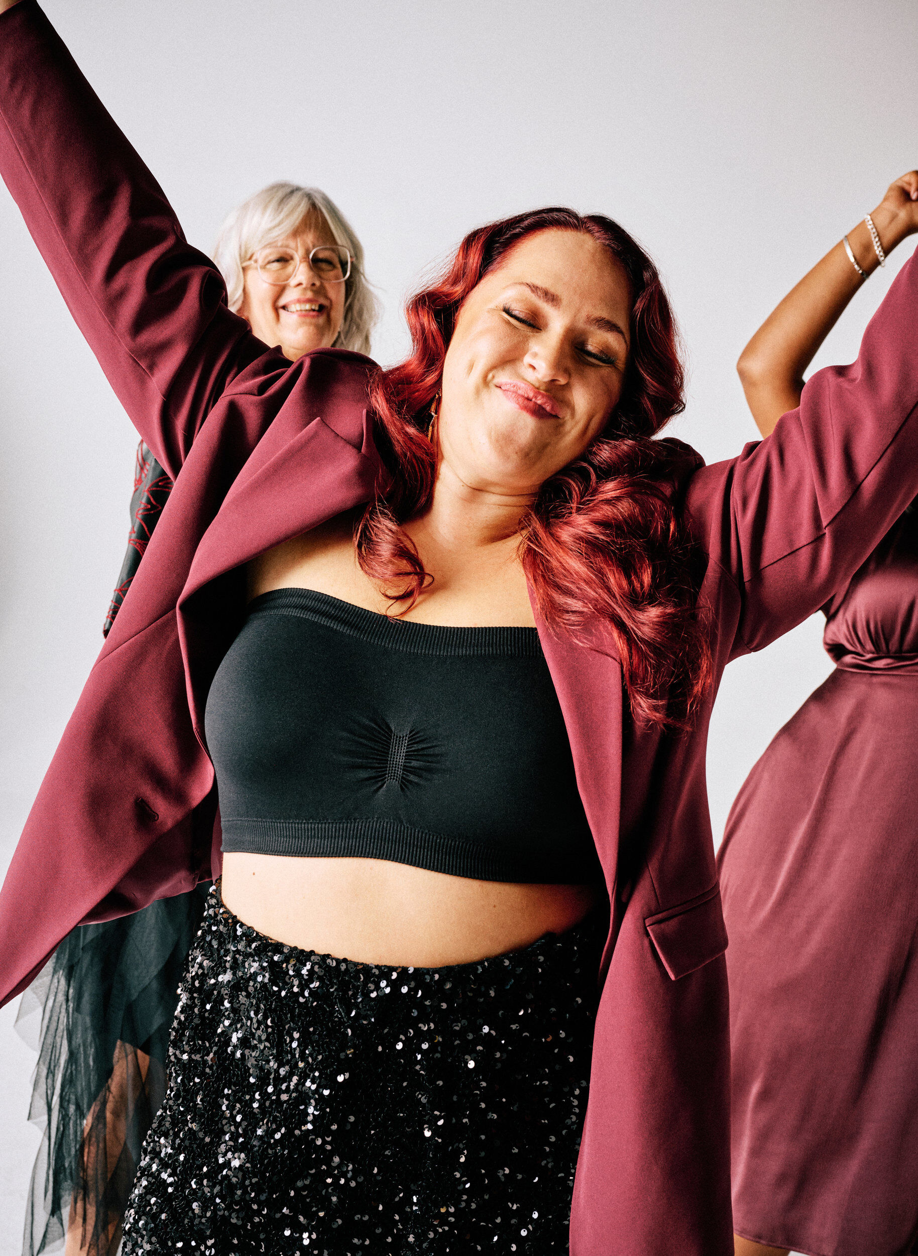 Zizzi Klassisk blazer med knaplukning, R&oslash;d, Image image number 0