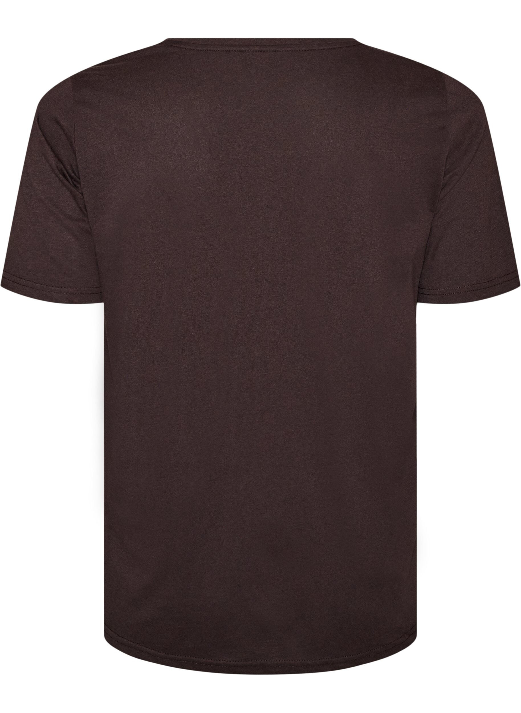 ZizziT-shirt med motiv, Brun, Packshot image number 1