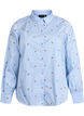 Skjorte med broderede kirseb&aelig;r, Bl&aring;, Packshot image number 0