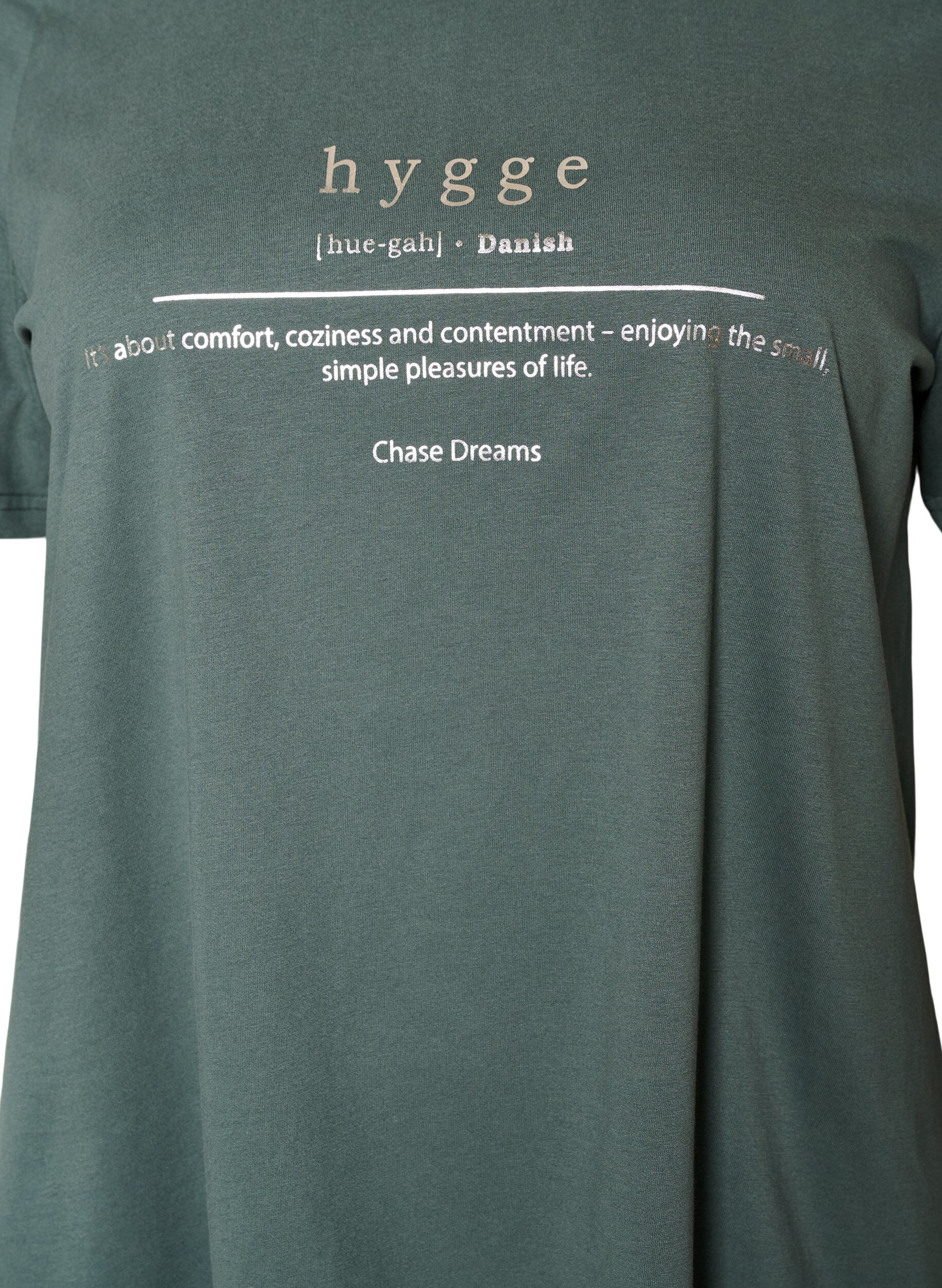 ZizziT-shirt med motiv, Gr&oslash;n, Packshot image number 2