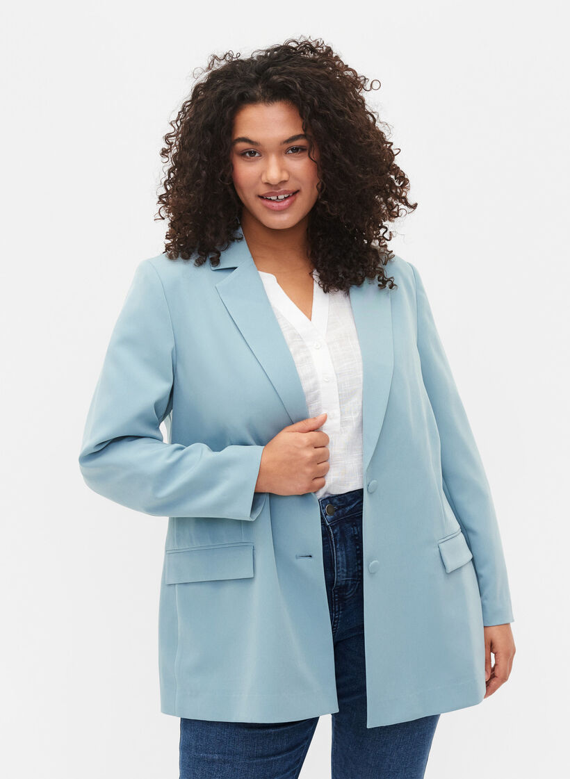 Klassisk blazer med knaplukning, Citadel, Model image number 0