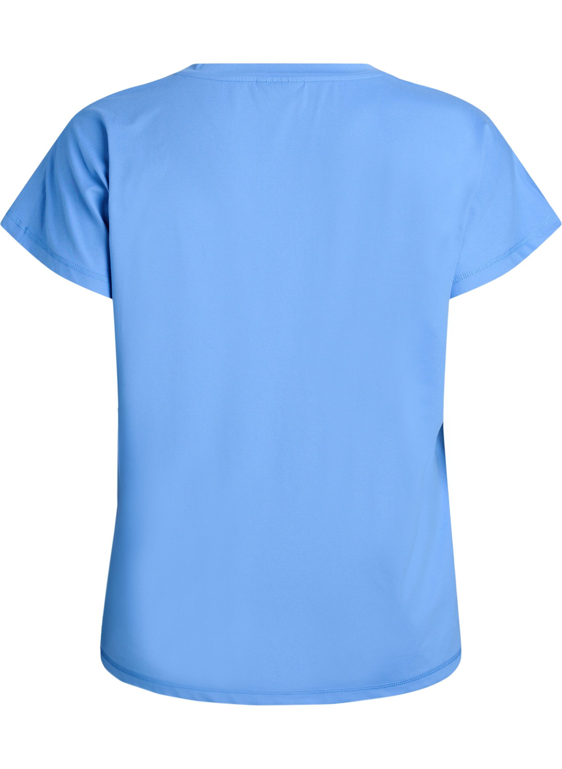 ZizziL&oslash;s tr&aelig;nings t-shirt med v-hals, Bl&aring;, Packshot image number 1