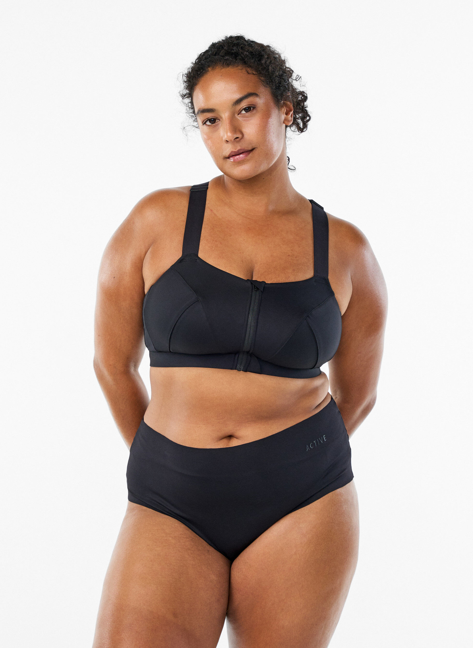 2-pak invisible brief tr&aelig;ningstrusser, Sort, Model