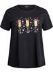 Jule t-shirt i &oslash;kologisk bomuld, Sort, Packshot image number 0