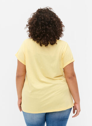 Kortærmet t-shirt i bomuldsblanding, Popcorn, Model image number 1