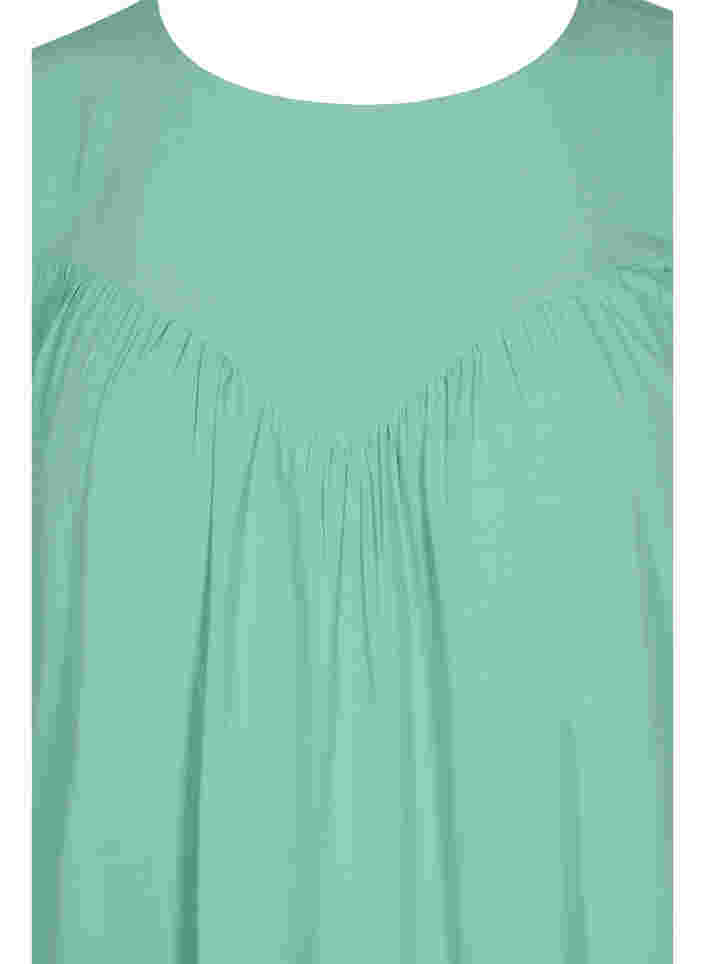 Bluse i viskose med a-shape, Dusty Jade Green, Packshot image number 3
