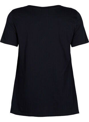 Bomulds t-shirt med korte ærmer, Black W. Sun, Packshot image number 1