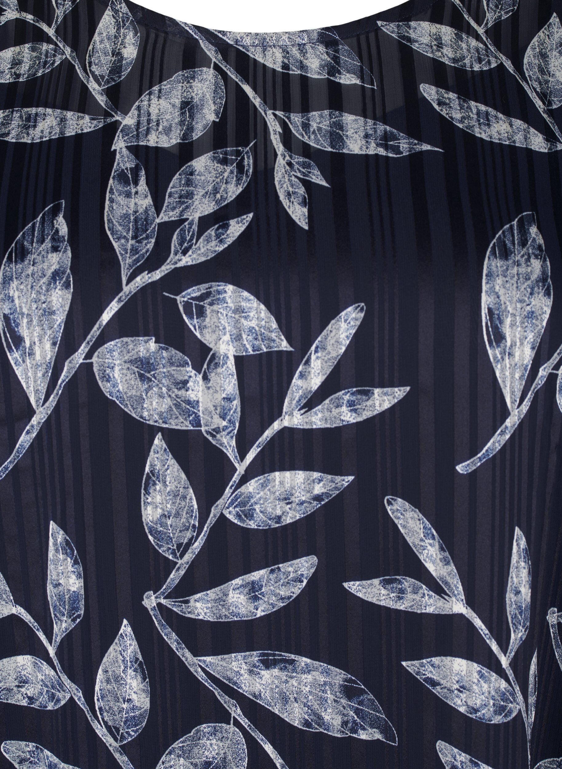 Zizzi Kort kjole med print og rund hals, Ev.Blue Flower AOP, Packshot image number 2