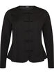 Figursyet cardigan med knudelukninger, Sort, Packshot image number 0