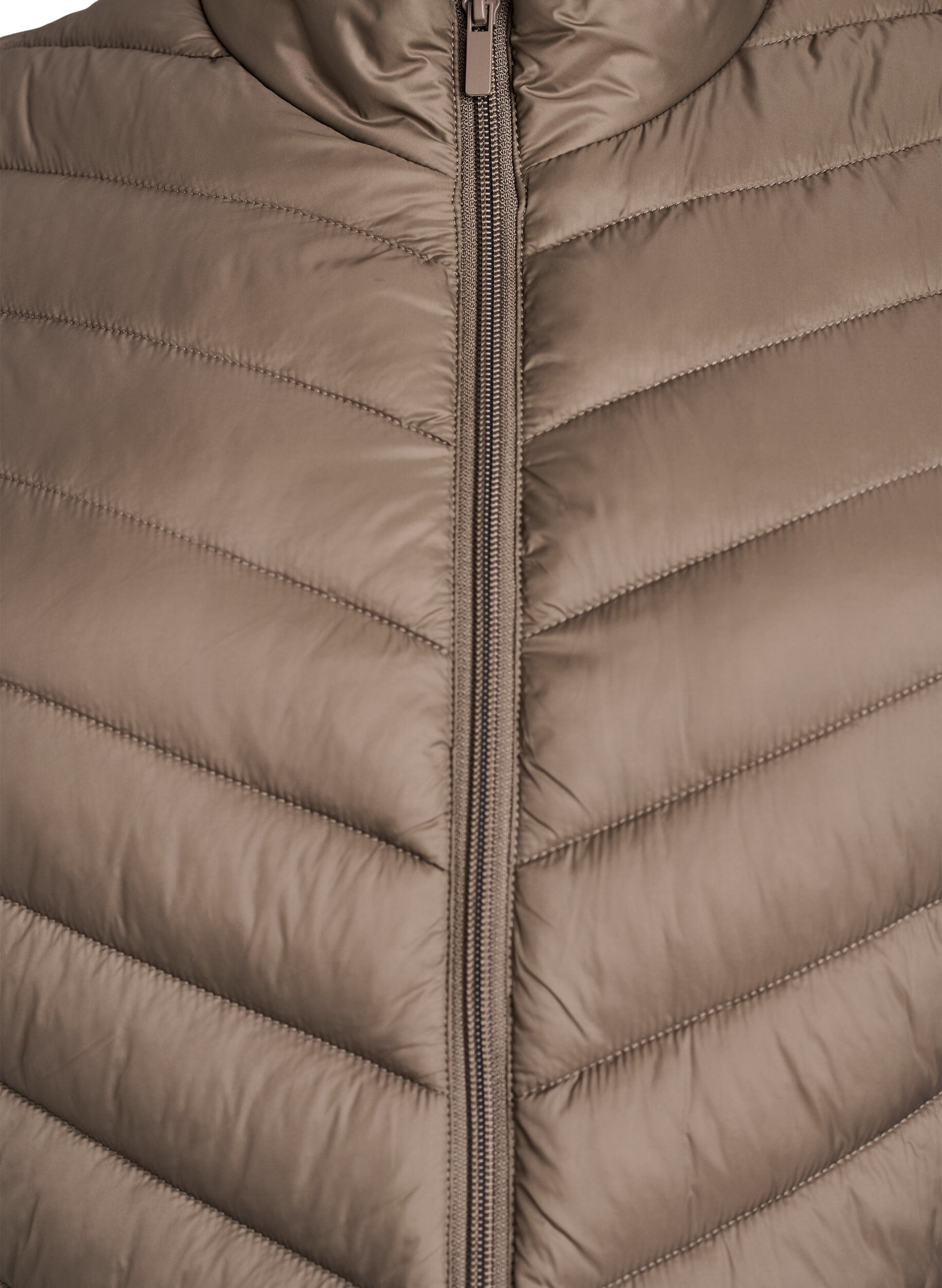 Zizzi Letv&aelig;gtsjakke med lommer, Brun, Packshot image number 2