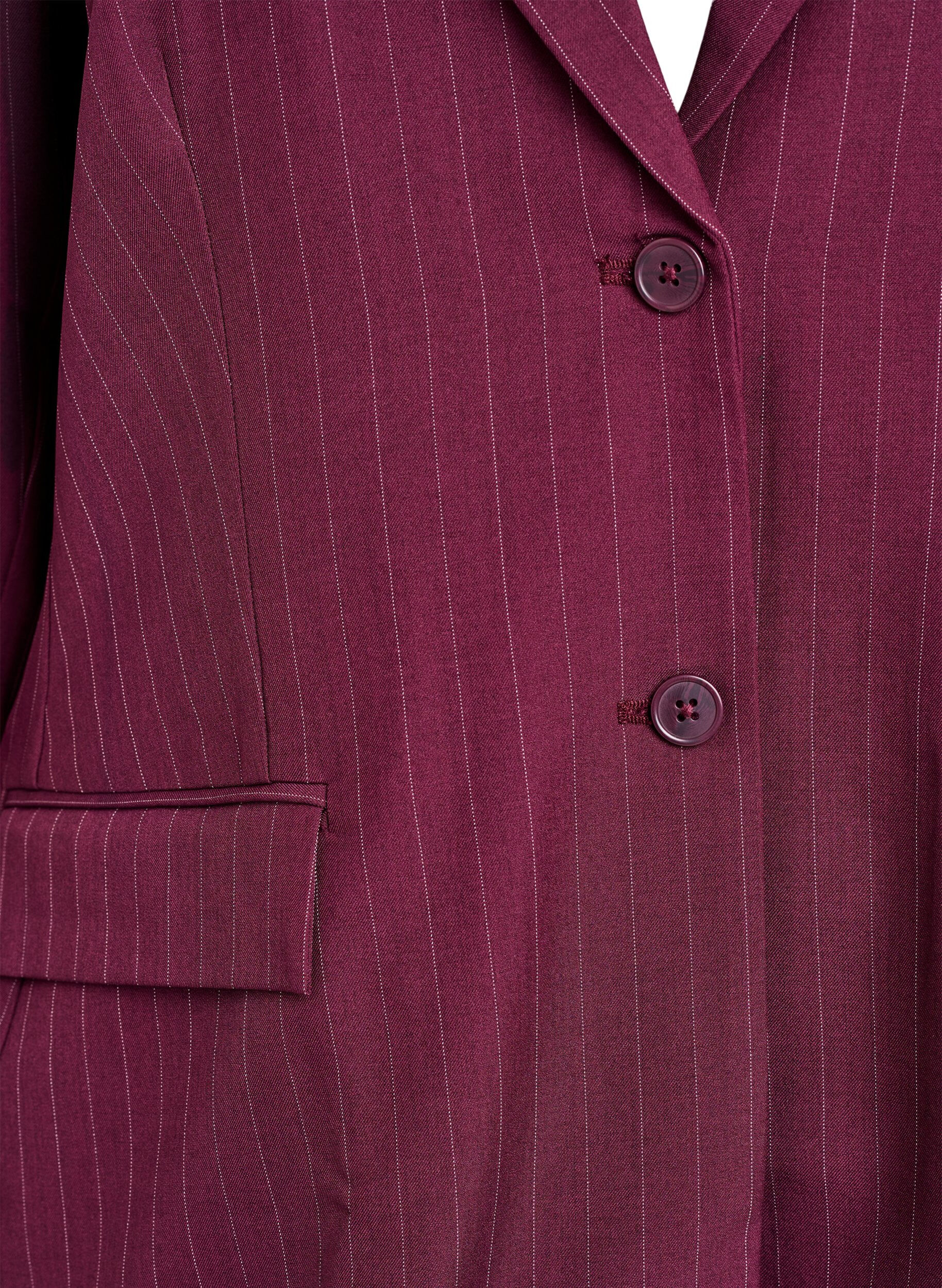 ZizziBlazer med lommer og slids, R&oslash;d, Packshot image number 2
