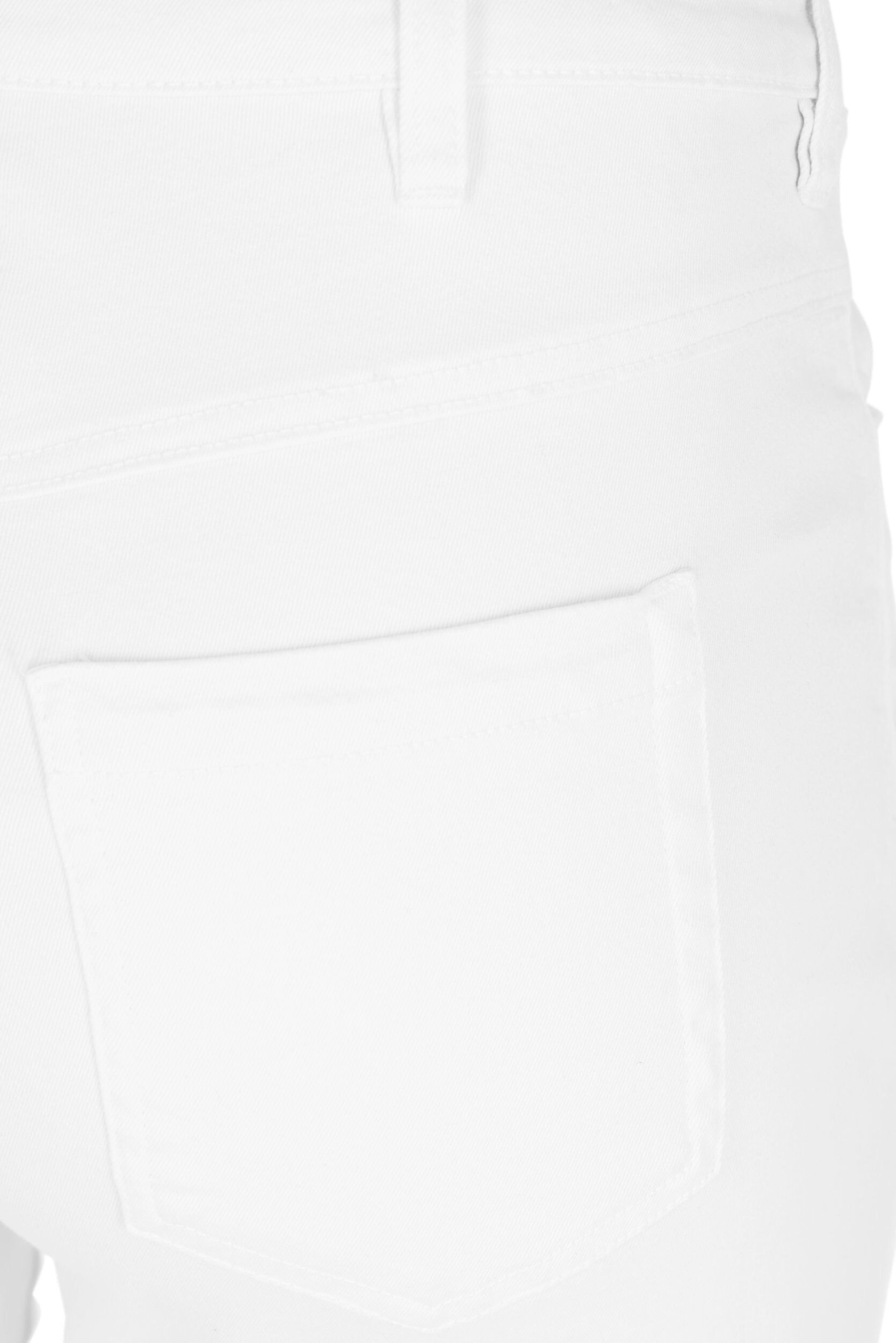 ZizziH&oslash;jtaljede Amy capri jeans med super slim fit, Hvid, Packshot image number 3