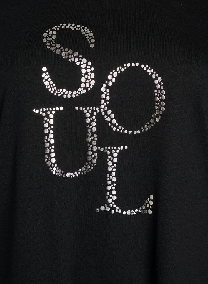 T-shirt med motiv, Sort, Packshot image number 2