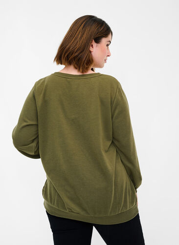 Sweatshirt med tekstprint , Ivy G w. Black AOP, Model image number 1